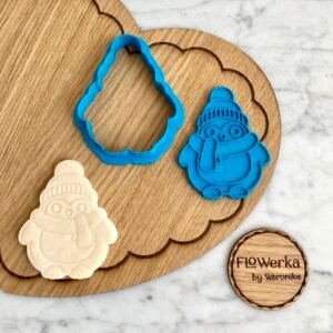 Foremka + stempel Zimowy pingwin