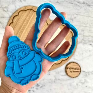 Foremka + stempel Zimowy pingwin
