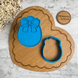 Foremka + stempel Pisanka z czerwoną kokardą