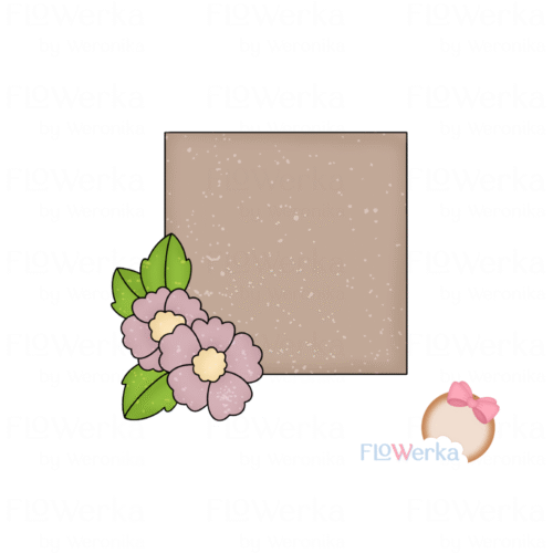 Foremka + stempel Plakietka z kwiatami I