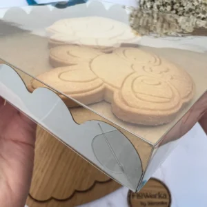 Pudełko falbanka biały brąz 15,5 cm - 25 szt.
