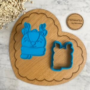 Foremka + stempel Renifer w szaliku