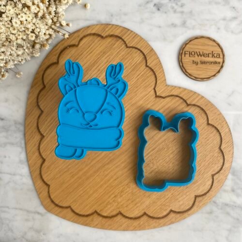 Foremka + stempel Renifer w szaliku