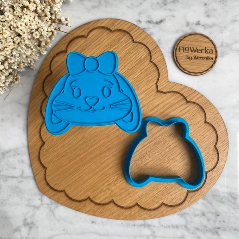 Foremka + stempel Słodki króliczek głowa