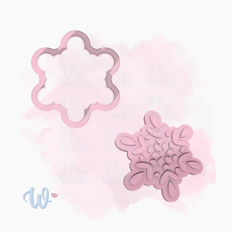 Foremka + stempel Spadająca śnieżynka II