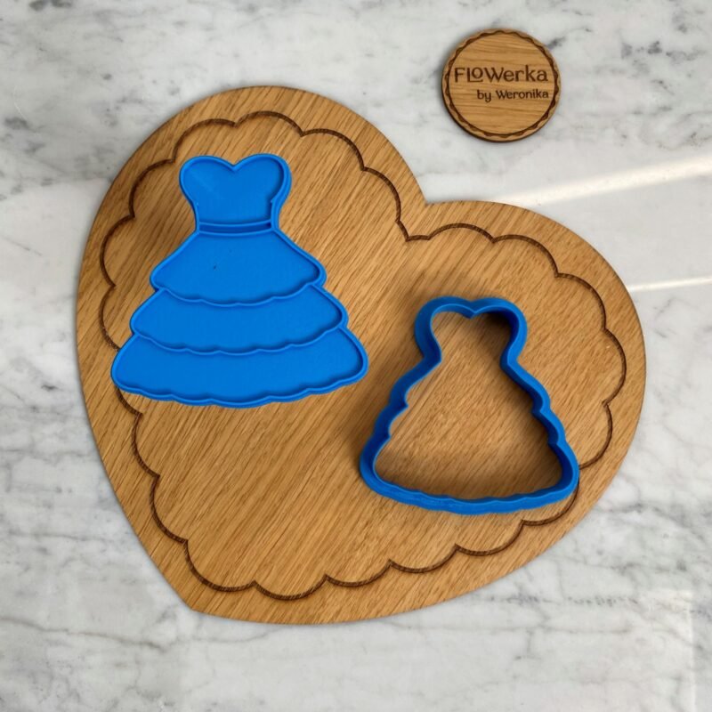 Foremka + stempel Suknia ślubna z falbanką