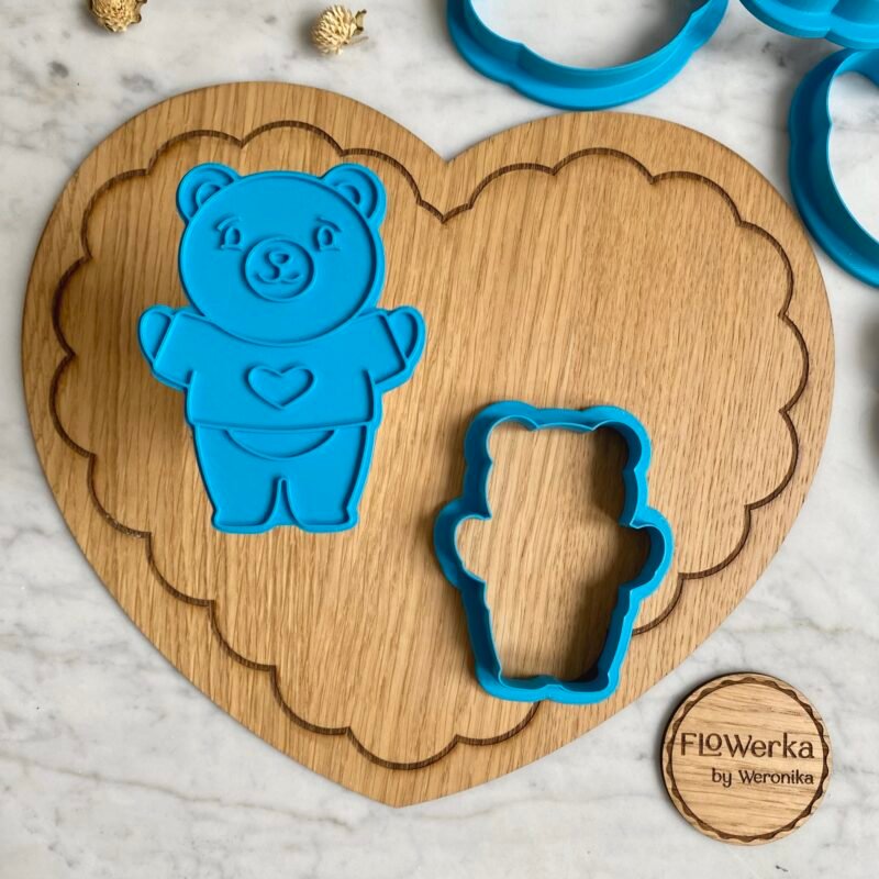 Foremka + stempel Miś walentynkowy