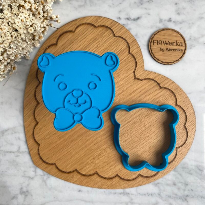 Foremka + stempel Miś z małą kokardką