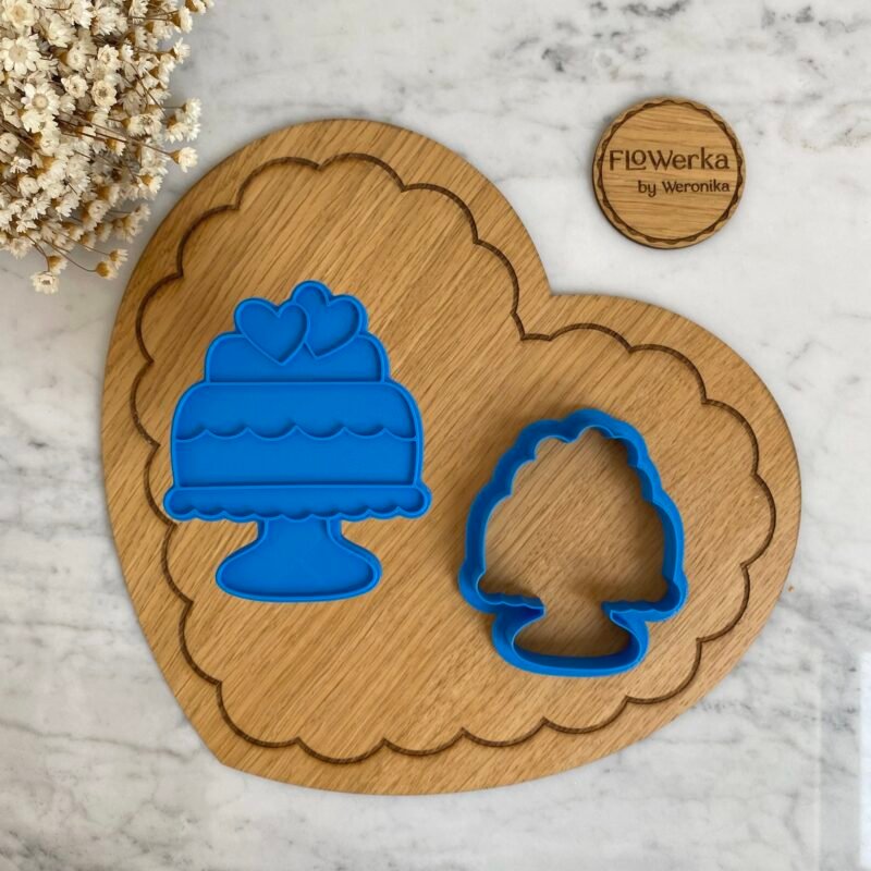 Foremka + stempel Tort z serduchami