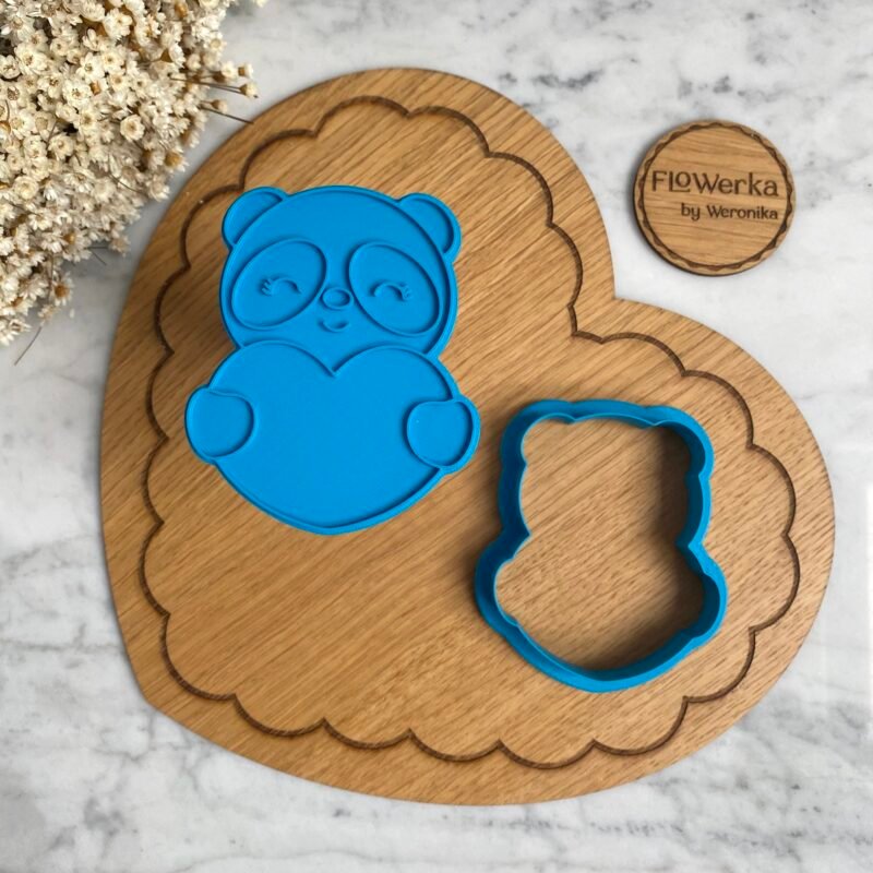 Foremka + stempel Panda z serduchem