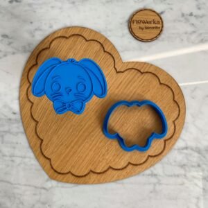 Foremka + stempel Głowa zajączka z muszką