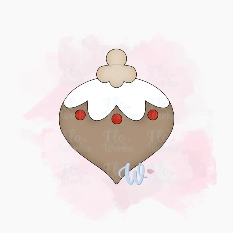 brązowa-bombka-foremka-do-wykrawania-flowerka3d brązowa bombka foremka do wykrawania ciasteczek i pierniczków - Boże Narodzenie