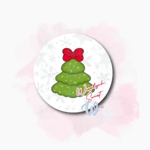 Kolorowa grafika - Choinka z kokardą