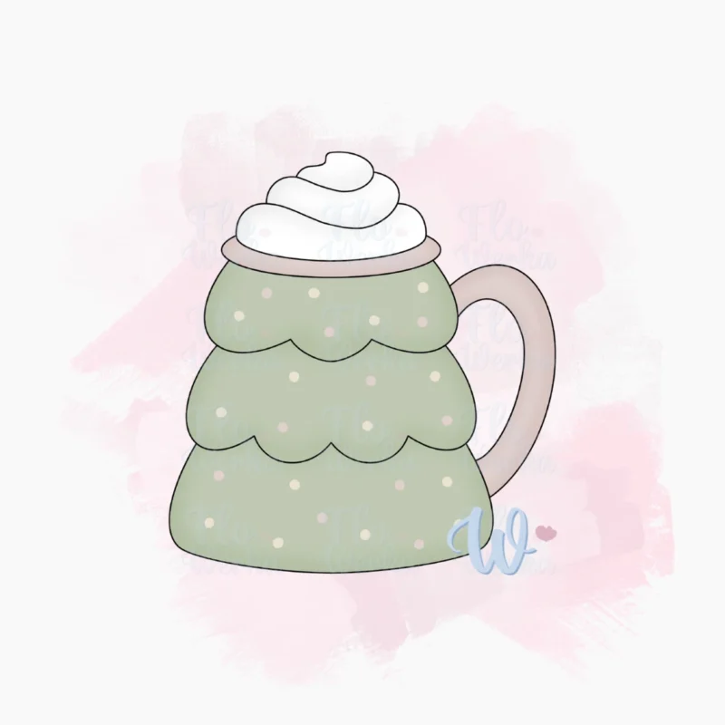 kubek-choinka-foremka-do-wykrawania-flowerka3d świąteczna foremka do wykrawania ciasteczek i pierniczków