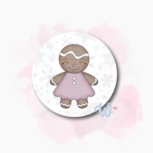 Świąteczna grafika do drukarki spożywczej – piernikowa z tłem śnieżynki