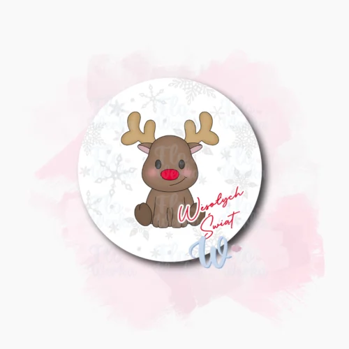 Kolorowa grafika - Słodziak renifer