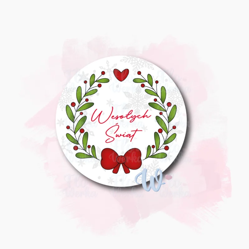Kolorowa grafika - Wieniec świąteczny