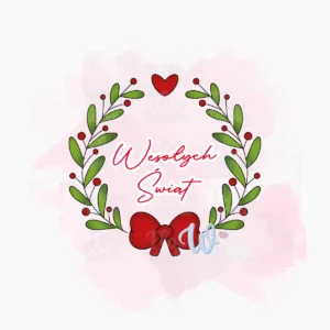 Kolorowa grafika - Wieniec świąteczny