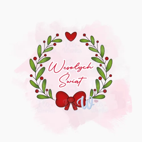 Kolorowa grafika - Wieniec świąteczny