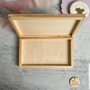 Drewniane pudełko z kolorowym nadrukiem UV - 20 x 10,5 cm