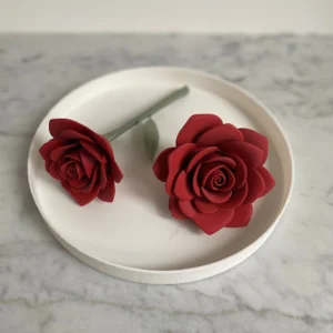 bordowa-róża-wieczny-kwiat-dekoracja-do-domu-do-zdjęć-2 Dekoracyjna róża 3D - wieczna róża do wnętrz