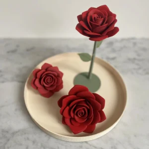 bordowa-róża-wieczny-kwiat-dekoracja-do-domu-do-zdjęć Dekoracyjna róża 3D - wieczna róża do wnętrz