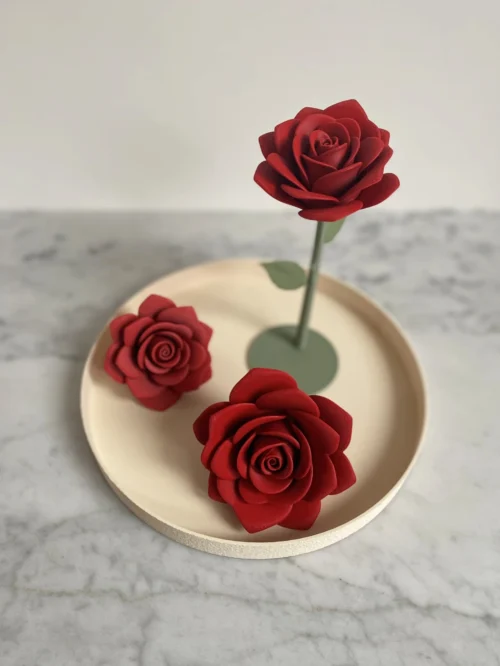 bordowa-róża-wieczny-kwiat-dekoracja-do-domu-do-zdjęć Dekoracyjna róża 3D - wieczna róża do wnętrz