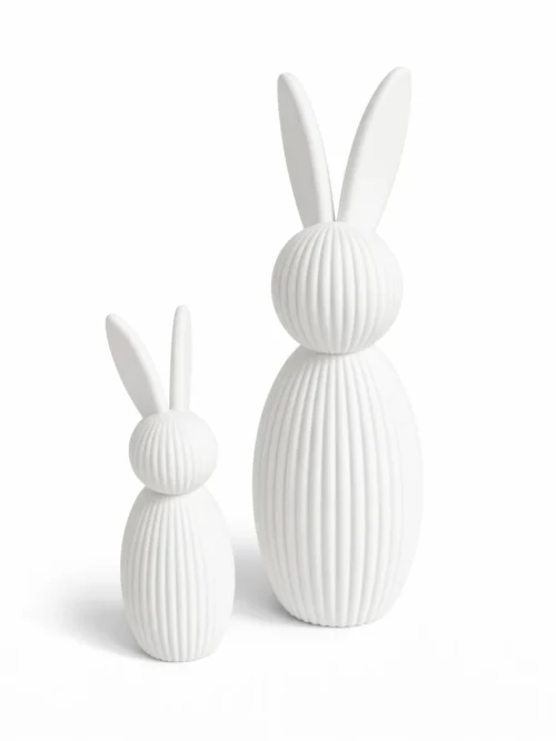 Zajączki wielkanocne 3D - Biały
