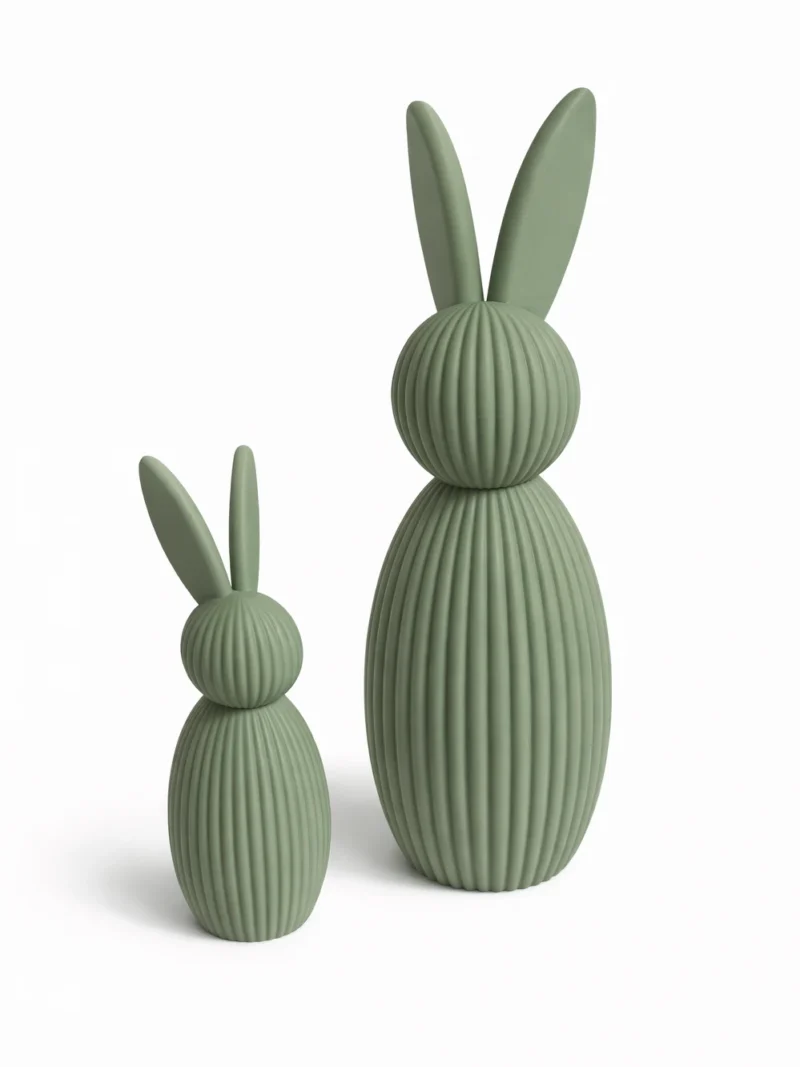 zestaw-króliczków-dekoracja-wielkanocna-szałwia Zajączki wielkanocne 3D - dowolny kolor