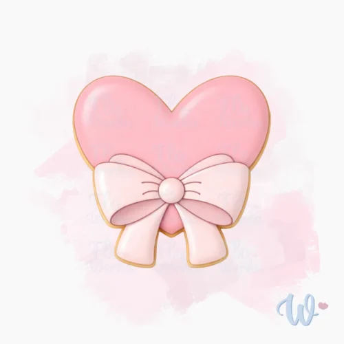 Foremka Serce z kokardą 1