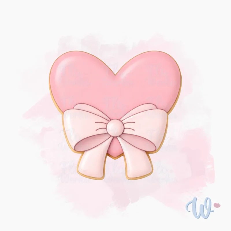 Foremka Serce z kokardą 1