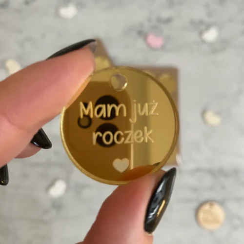 Zawieszka Mam już roczek 3 cm - 12 szt.