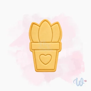 kwiat-tulipan-foremka-wykrawaczka-stempel-do-ciastek-flowerka3d Foremka + stempel Tulipan w doniczce