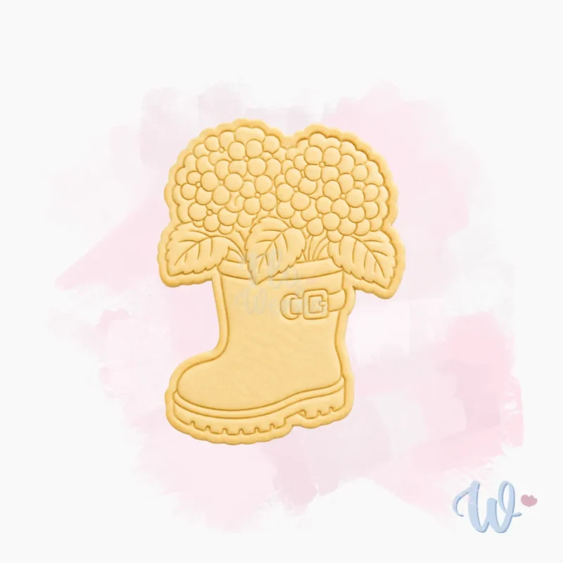 Foremka + stempel Kalosze z kwiatami