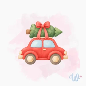 foremka-do-wykrawania-ciasteczek-pierników-maluch-z-choinką-flowerka3d Foremka Fiat 126 p z choinką