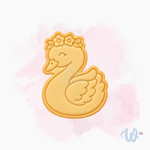 łabędź-z-kwiatami-foremka-wykrawaczka-stempel-do-ciastek-flowerka3d Foremka + stempel Łabędź z kwiatami