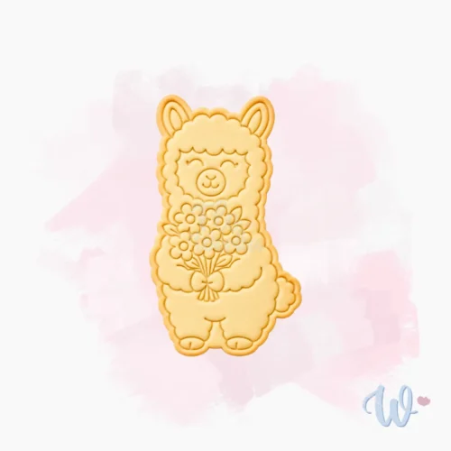 Foremka + stempel Lama z kwiatami