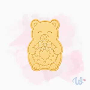 miś-z-wieńcem-foremka-wykrawaczka-stempel-do-ciastek-flowerka3d Foremka + stempel Miś z wieńcem