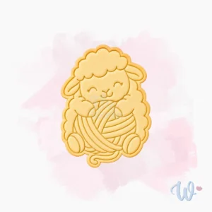 owieczka-z-wełną-foremka-wykrawaczka-stempel-do-ciastek-flowerka3d Foremka + stempel Owieczka z wełną