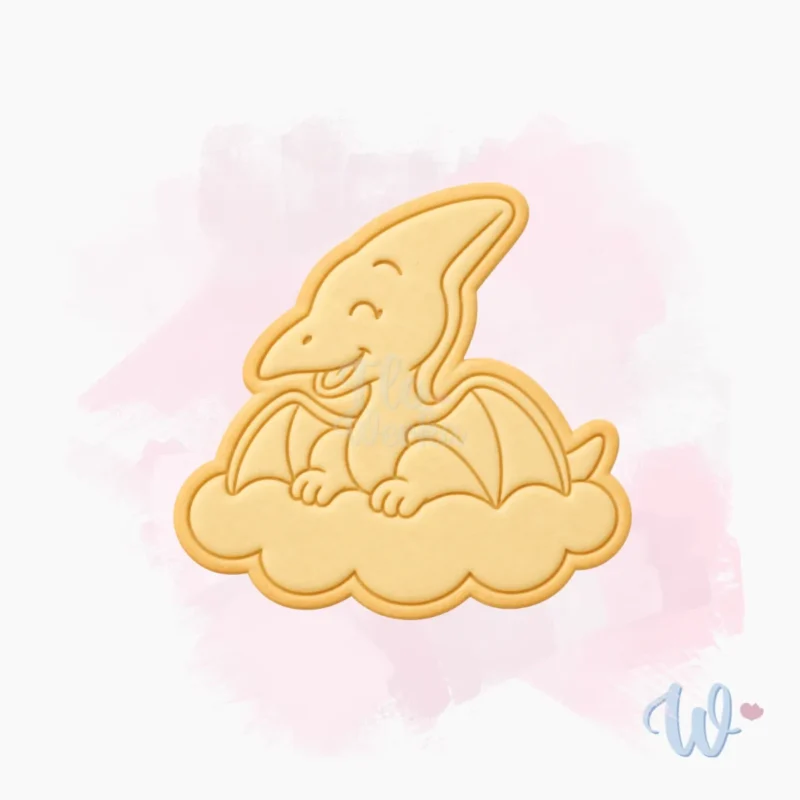 pterodaktyl-foremka-wykrawaczka-stempel-do-ciastek-flowerka3d Foremka + stempel Pterodaktyl na chmurce