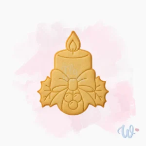 świeca-świąteczna-foremka-wykrawaczka-stempel-do-ciastek-flowerka3d Foremka + stempel Świeca świąteczna