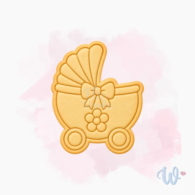 wózek-dla-dziecka-foremka-wykrawaczka-stempel-do-ciastek-flowerka3d Foremka + stempel Wózek dla dziecka