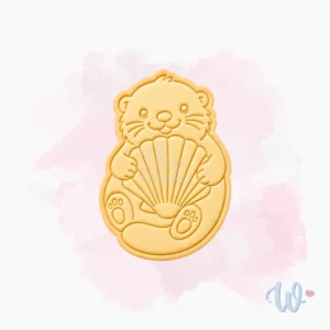 wydra-z-muszelką-foremka-wykrawaczka-stempel-do-ciastek-flowerka3d Foremka + stempel Wydra z muszelką