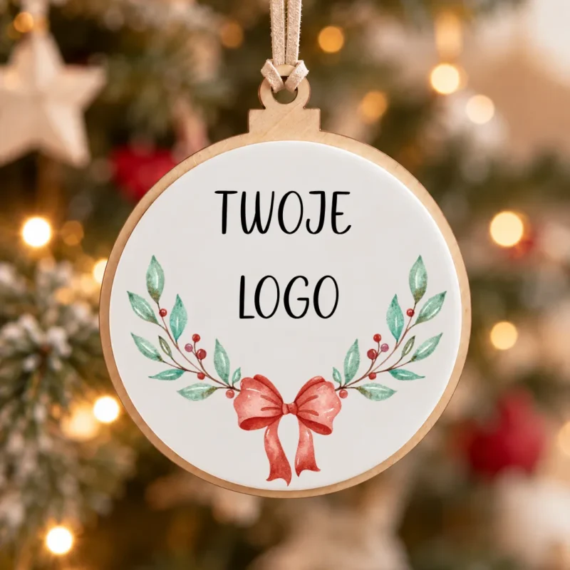 Zawieszka choinkowa z logo - Bombka 2