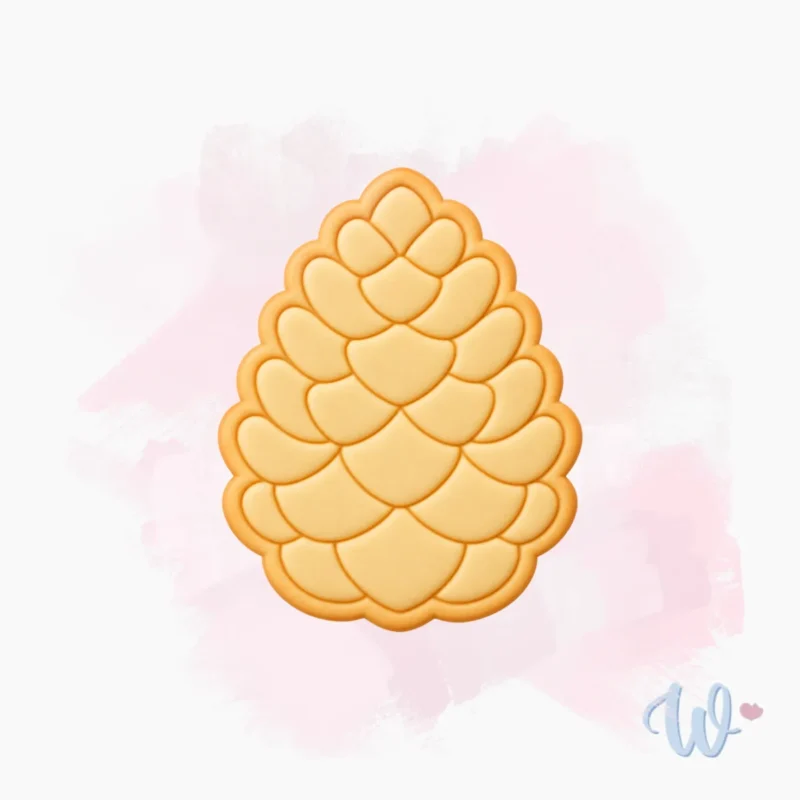 szyszka-boże-narodzenie-foremka-wykrawaczka-stempel-do-ciastek-flowerka3d Foremka + stempel Szyszka